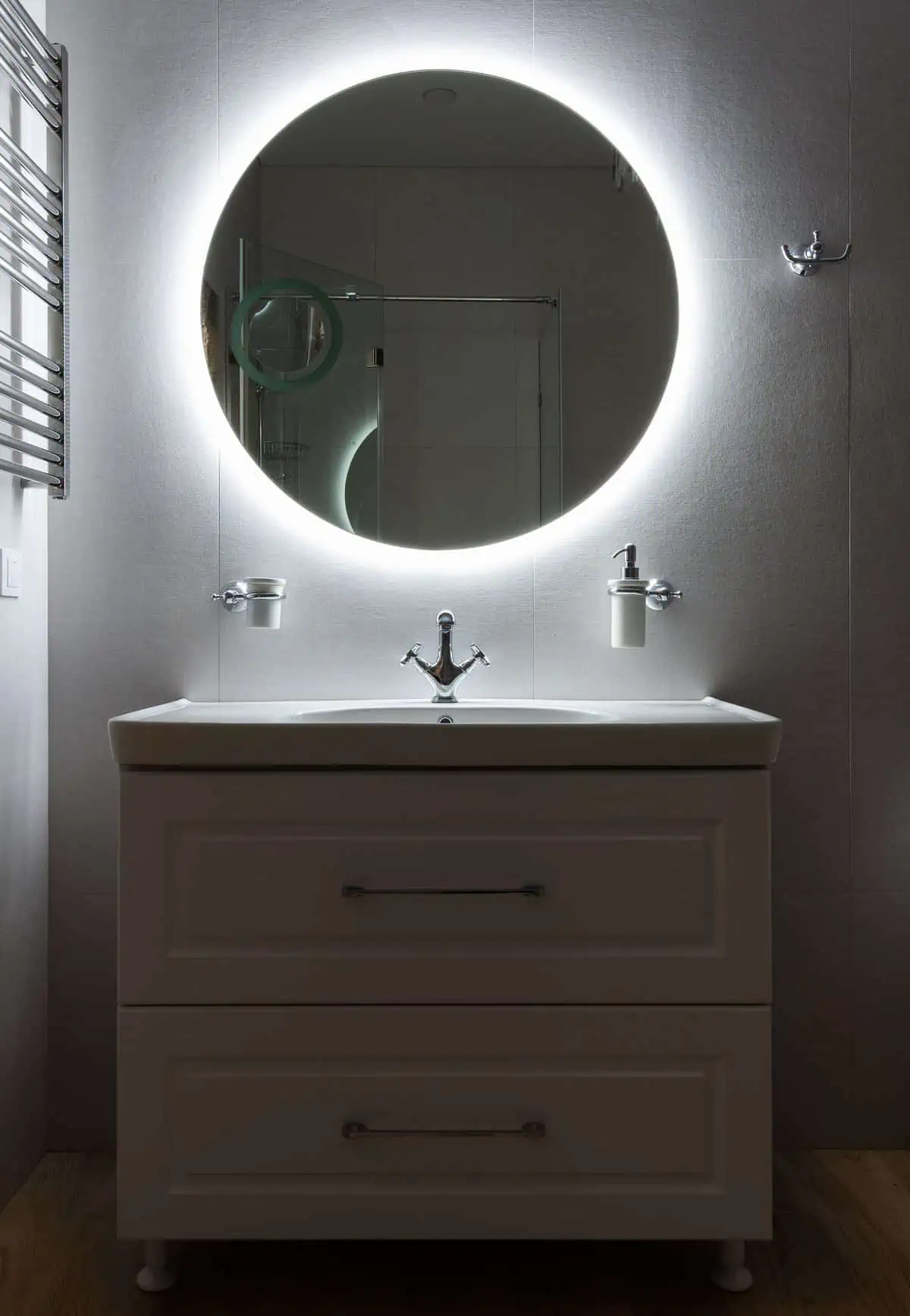 Jack and Jill Bathroom Ideas-under sink storage