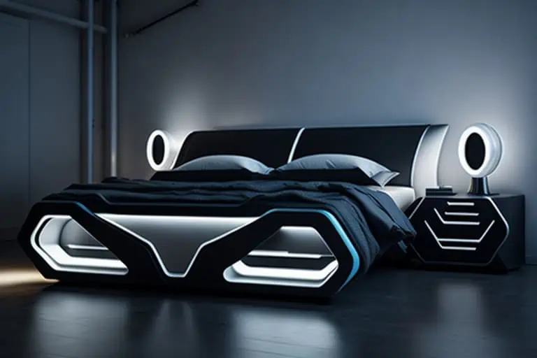modern bedroom design-futuristic elements