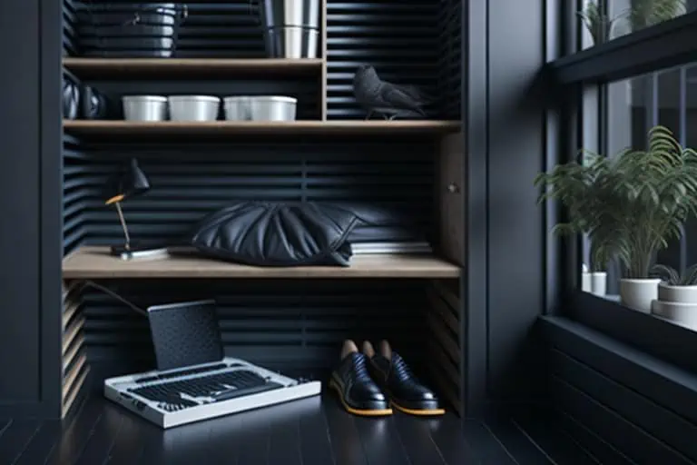 small modern balcony design-multifunctional storage