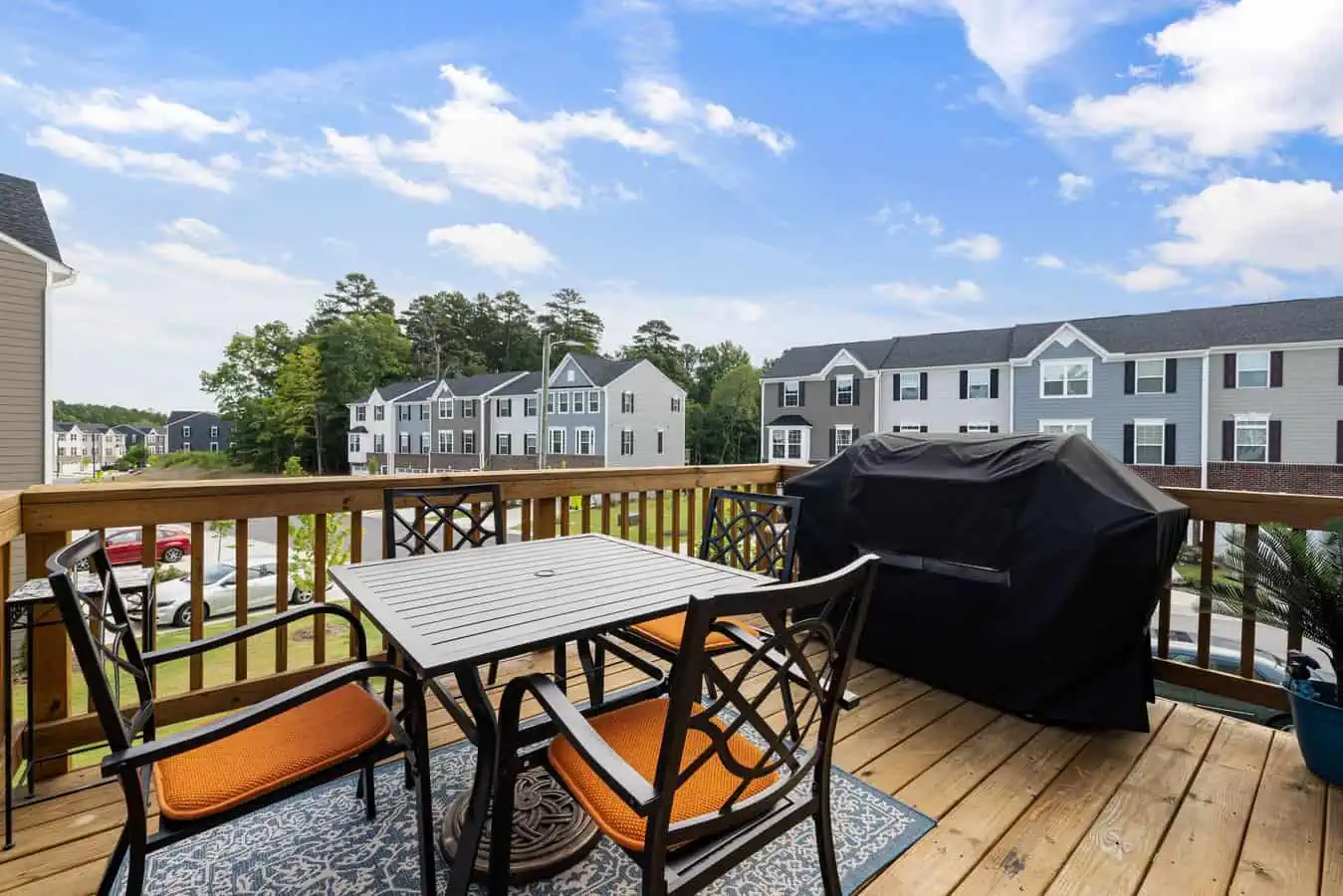 small modern balcony design-outdoor rug