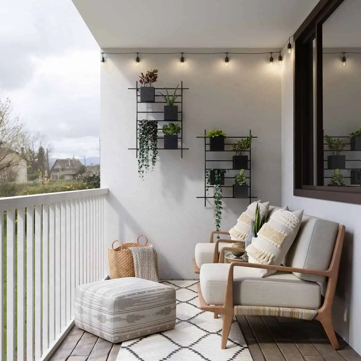 small modern balcony design-vertical garden