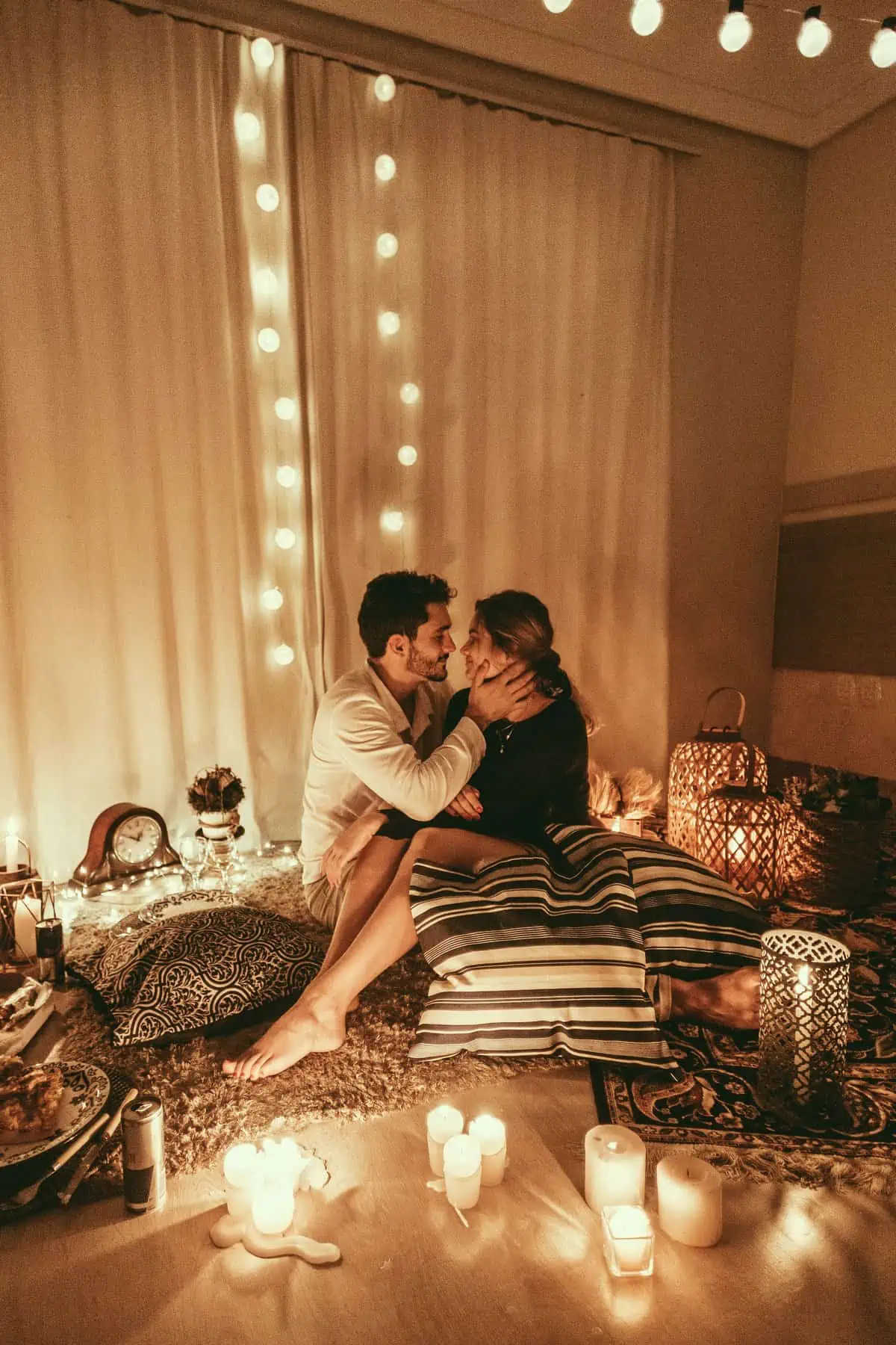 Living Room Romantic Date Night at Home