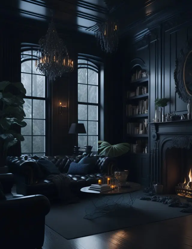Interior Design Trends 2025-dark and dramatic