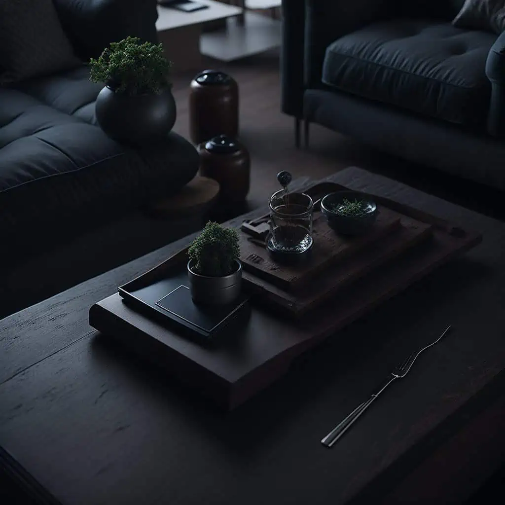 How to Declutter Living Room-keep surfaces clear