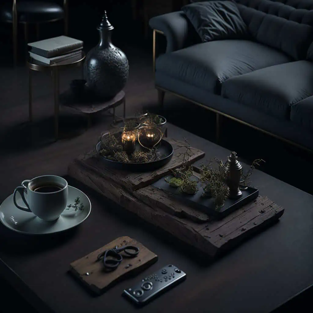 How to Declutter Living Room-clear coffee table