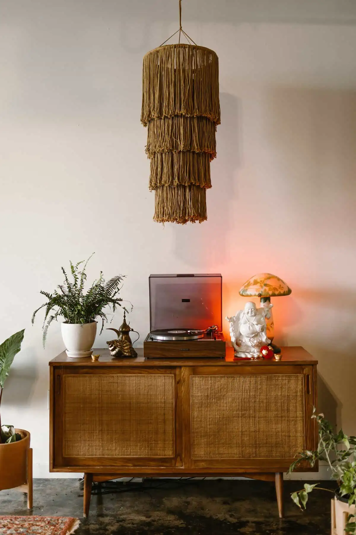 How to Declutter Living Room-console table with drawers