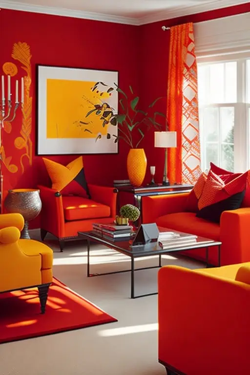 Interior Design Color Trends-vibrant accents