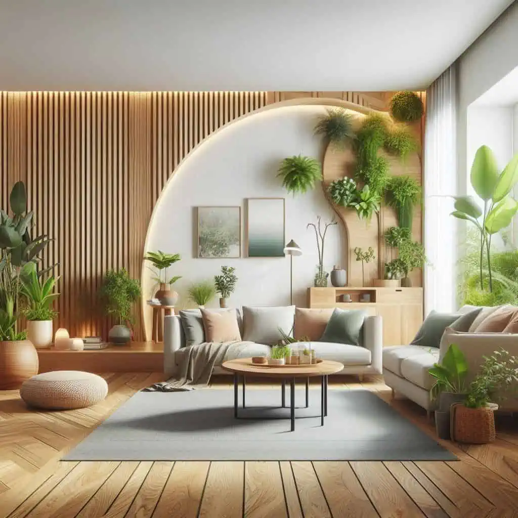 Living Room Furniture Design Trends 2024-biophilic bliss