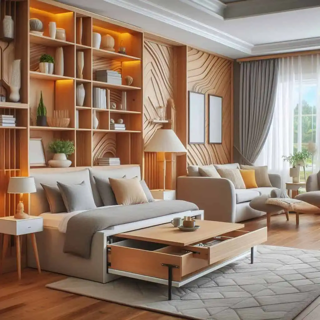 Living Room Furniture Design Trends 2024-futuristic minimalism