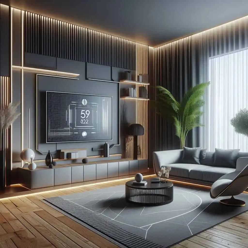 Living Room Furniture Design Trends 2024-futuristic minimalism