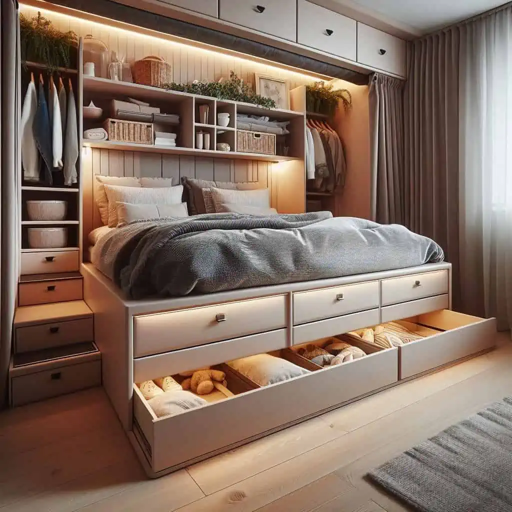 Versatile Storage Solutions in Bedroom
