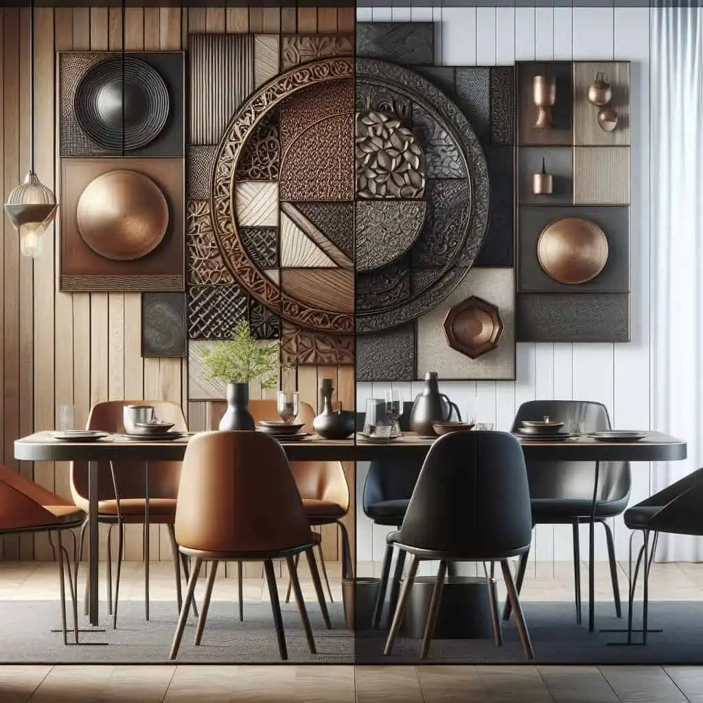 mixed material dining furniture