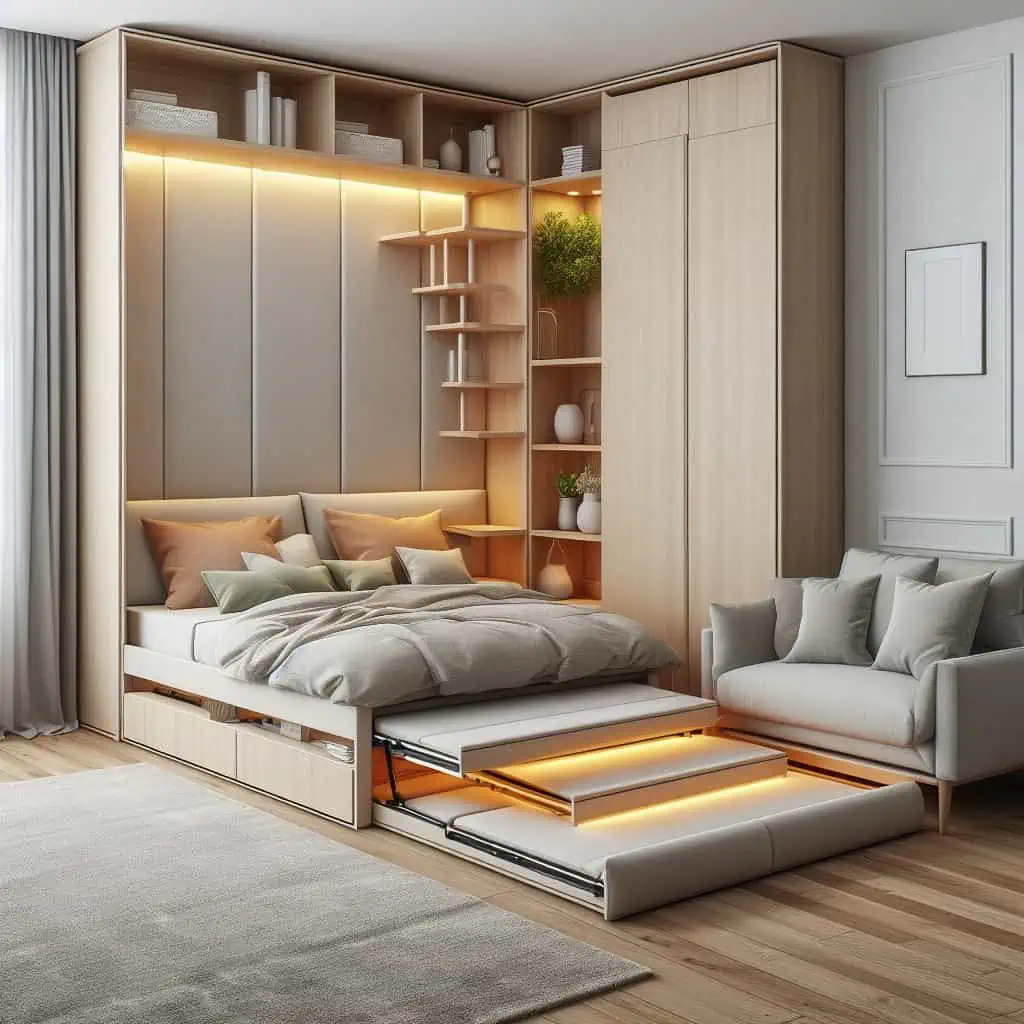 Multifunctional Furniture Solutions in bedroom design