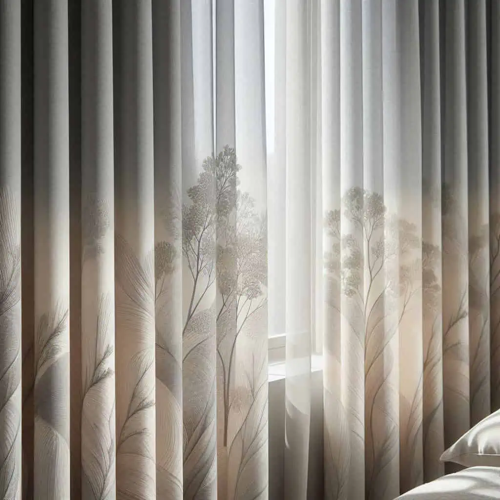 Crisp white curtain